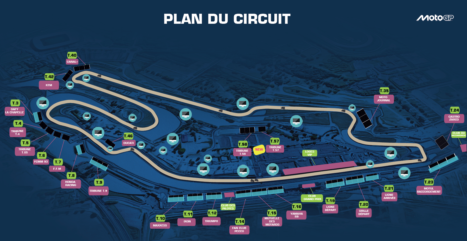 PLAN DES TRIBUNES